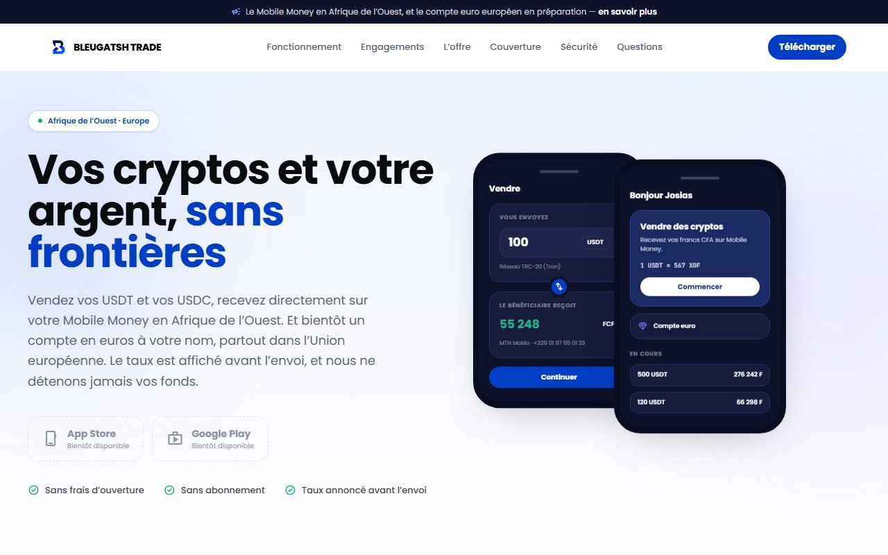 Capture du site Bleugatsh Trade